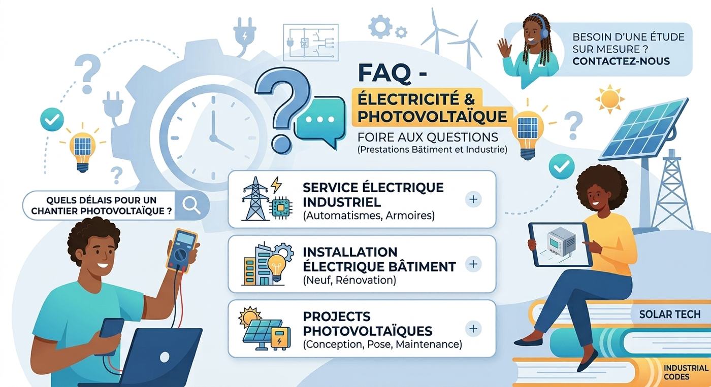 Illustration FAQ électricité et photovoltaïque JT Service